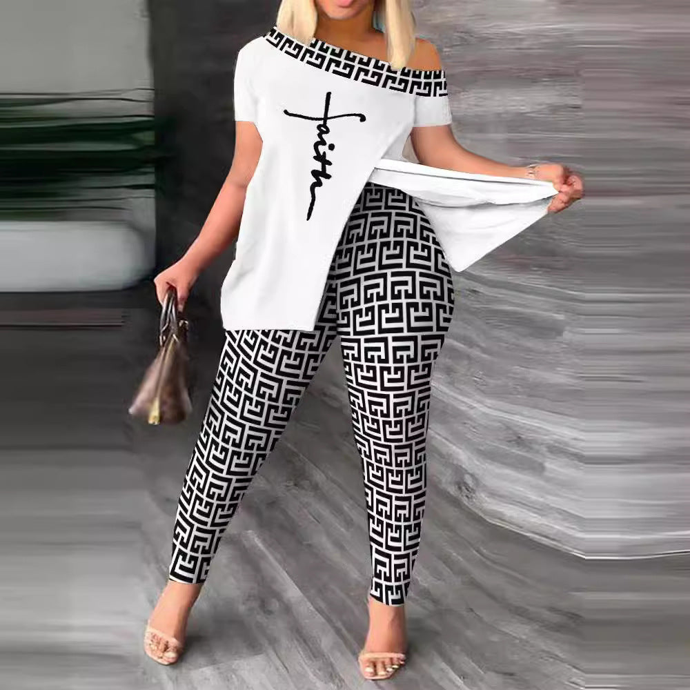 Two-piece Set Irregular Fashion Trousers Suit