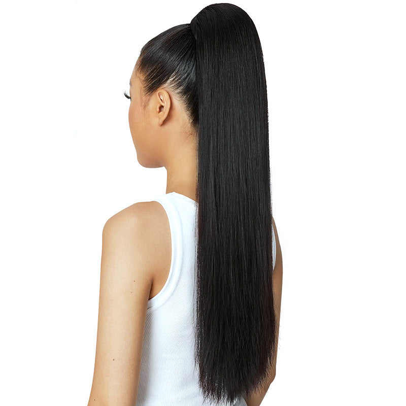 Wig Ladies Fashion Hair Extension Drawstring Long Straight Hair