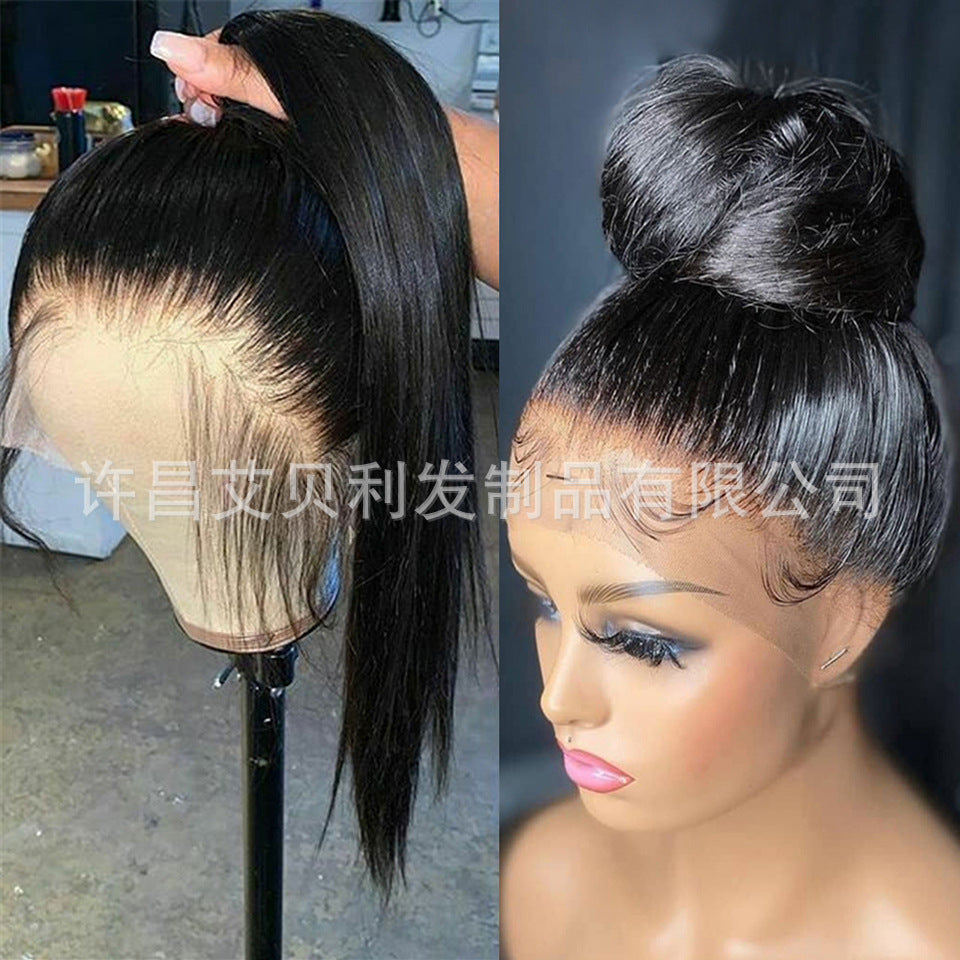 Brazilian 10A 360 Full Lace Wig Straight Human Fair Real Hair Headgear