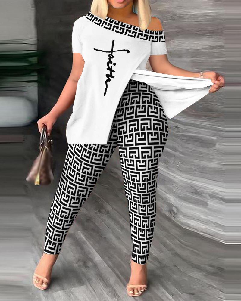 Two-piece Set Irregular Fashion Trousers Suit