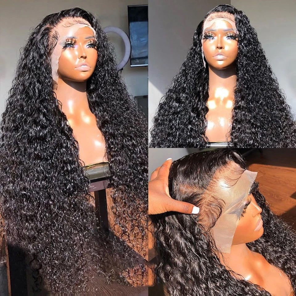 Front Lace Small Curly Wig Headgear 13*4 Lace Wig Full Headgear Mixed Human Hair Wigs