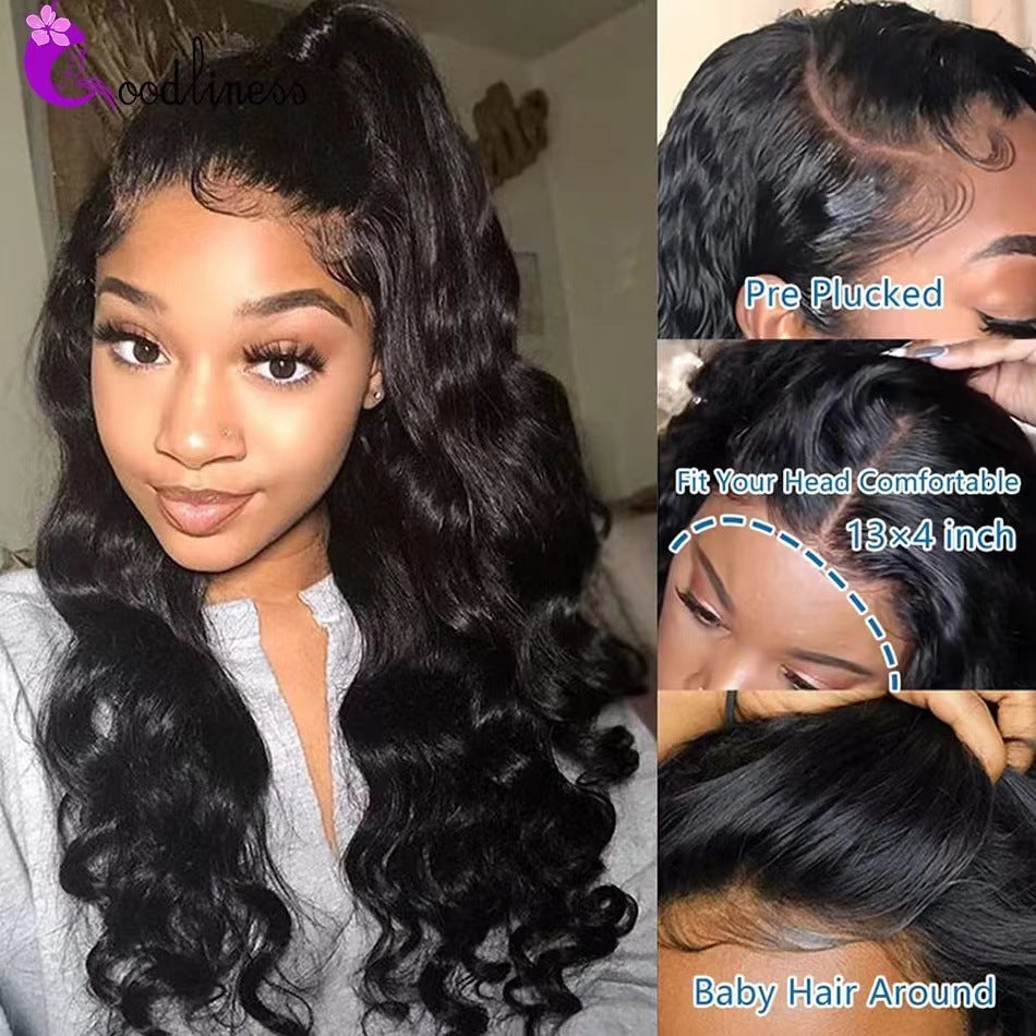 Lace Wig Wave Wigs13*4 Wave Wig Front Lace Headgear Wig